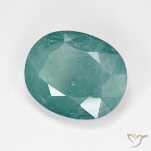 Grandidierite blu medio-scuro verde naturale da 6,50 ct, taglio ovale, traslucido