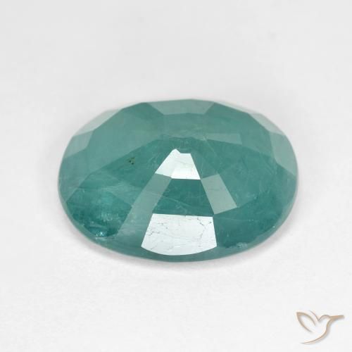 Grandidierite blu medio-scuro verde naturale da 6,50 ct, taglio ovale, traslucido