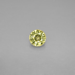 Granato grossularia naturale giallo da 0,50 ct, taglio rotondo, VVS-VS