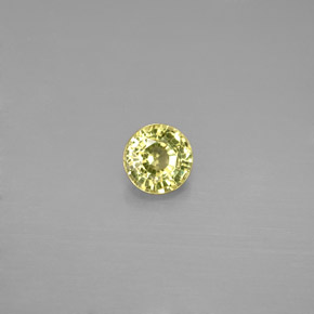 Granato grossularia naturale giallo da 0,50 ct, taglio rotondo, VVS-VS