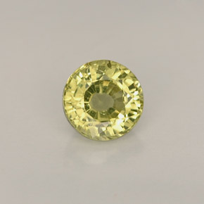 Granato grossularia naturale giallo da 0,56 ct, taglio rotondo, VVS-VS