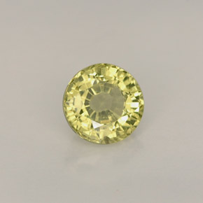 Granato grossularia naturale giallo da 0,56 ct, taglio rotondo, VVS-VS