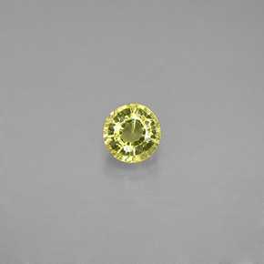 Granato grossularia naturale giallo da 0,64 ct, taglio rotondo, VVS-VS