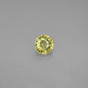 Granato grossularia naturale giallo da 0,64 ct, taglio rotondo, VVS-VS