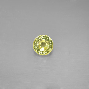 Granato grossularia naturale verde da 0,59 ct, taglio rotondo, VVS-VS