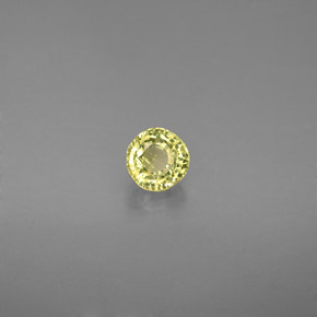 Granato grossularia naturale giallo da 0,58 ct, taglio rotondo, VS