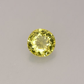 Granato grossularia naturale giallo da 0,59 ct, taglio rotondo, VS-SI