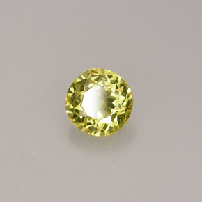 Granato grossularia naturale giallo da 0,59 ct, taglio rotondo, VS-SI