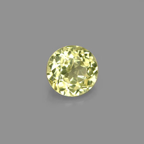 Granato grossularia naturale giallo da 0,66 ct, taglio rotondo, VS