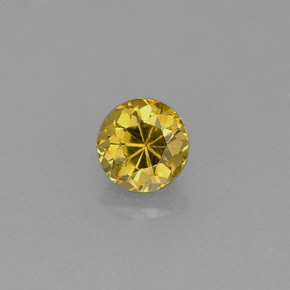 Granato grossularia naturale giallo da 0,59 ct, taglio rotondo, VVS-VS