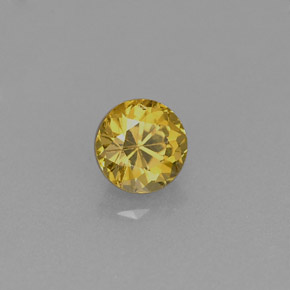 Granato grossularia naturale giallo da 0,59 ct, taglio rotondo, VVS-VS