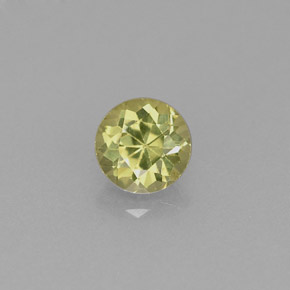 Granato grossularia naturale giallo da 0,61 ct, taglio rotondo, VVS-VS