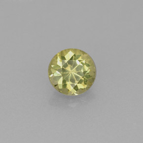 Granato grossularia naturale giallo da 0,61 ct, taglio rotondo, VVS-VS