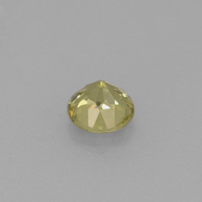 Granato grossularia naturale giallo da 0,61 ct, taglio rotondo, VVS-VS