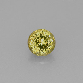 Granato grossularia naturale giallo da 0,65 ct, taglio rotondo, VVS-VS