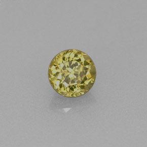 Granato grossularia naturale giallo da 0,65 ct, taglio rotondo, VVS-VS