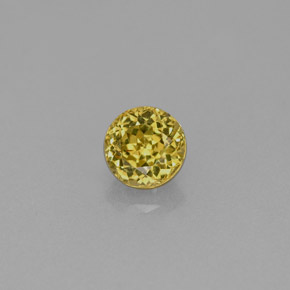 Granato grossularia naturale giallo da 0,63 ct, taglio rotondo, VVS-VS