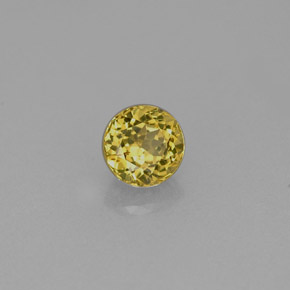 Granato grossularia naturale giallo da 0,63 ct, taglio rotondo, VVS-VS