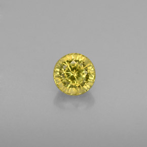 Granato grossularia naturale giallo da 0,54 ct, taglio rotondo, VS