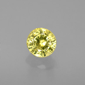 Granato grossularia naturale giallo da 0,60 ct, taglio rotondo, VS
