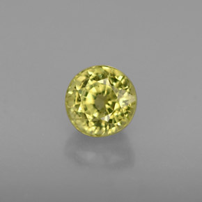 Granato grossularia naturale giallo da 0,75 ct, taglio rotondo, VS-SI