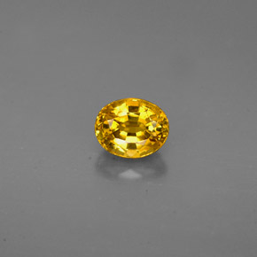 Granato grossularia naturale giallo da 0,73 ct, taglio ovale, VVS-VS