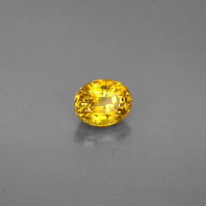 Granato grossularia naturale giallo da 0,73 ct, taglio ovale, VVS-VS