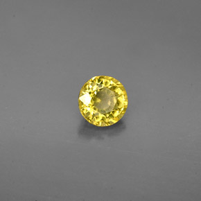 Granato grossularia naturale giallo da 0,61 ct, taglio rotondo, VS