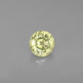 Granato grossularia naturale giallo da 0,58 ct, taglio rotondo, VS-SI