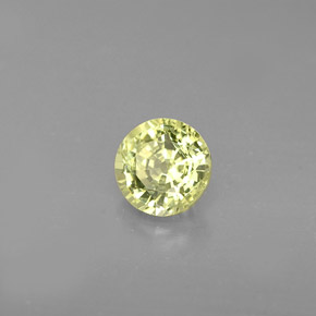 Granato grossularia naturale giallo da 0,58 ct, taglio rotondo, VS-SI