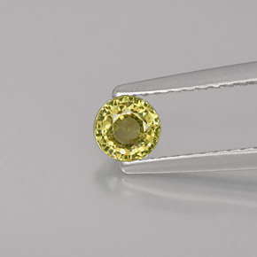 Granato grossularia naturale verde da 0,37 ct, taglio rotondo, VVS-VS