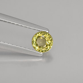 Granato grossularia naturale verde da 0,37 ct, taglio rotondo, VVS-VS