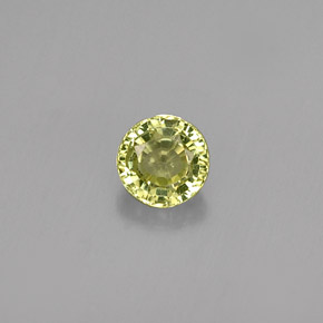 Granato grossularia naturale verde da 0,39 ct, taglio rotondo, VS