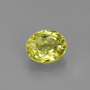 Granato grossularia naturale giallo da 0,53 ct, taglio ovale, VS
