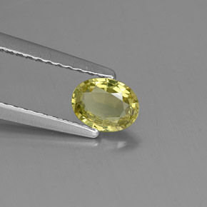 Granato grossularia naturale verde da 0,45 ct, taglio ovale, VVS-VS