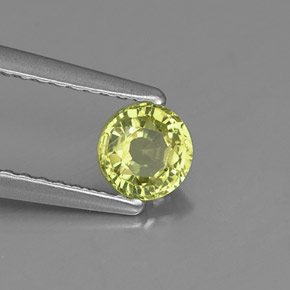 Granato grossularia naturale verde da 0,46 ct, taglio rotondo, VS-SI