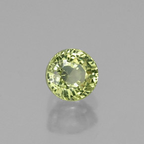 Granato grossularia naturale verde da 0,61 ct, taglio rotondo, VS