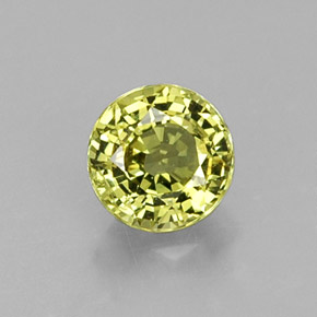 Granato grossularia naturale verde da 0,47 ct, taglio rotondo, VS