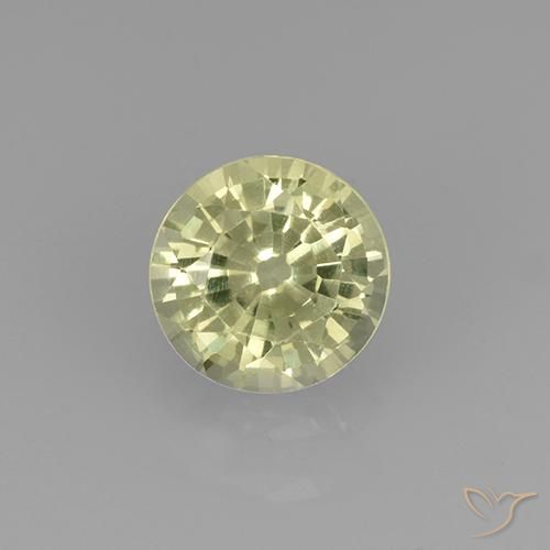 0.74ct Naturale Limone giallo Granato grossularite, Rotondo, VVS