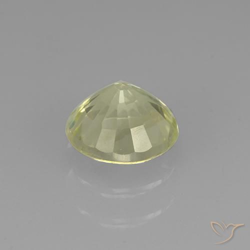 Granato grossularite Limone giallo naturale da 0.74 ct, Rotondo, VVS