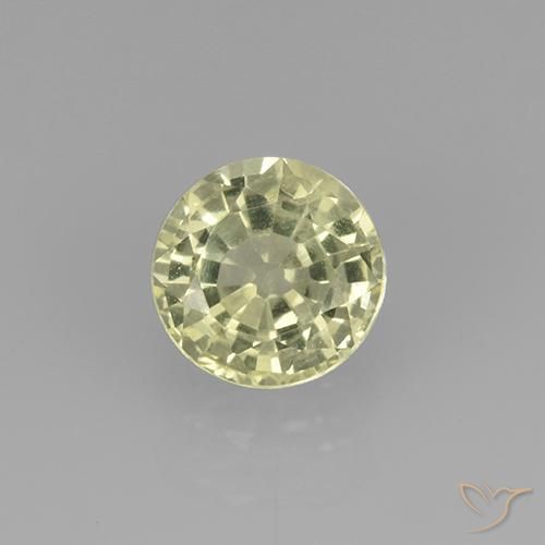 0.73ct Naturale Giallo chiaro Granato grossularite, Rotondo, VVS-VS
