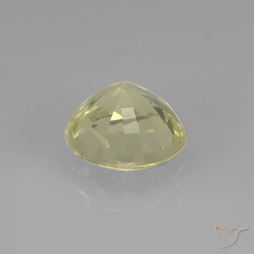 Granato grossularite Giallo chiaro naturale da 0.73 ct, Rotondo, VVS-VS