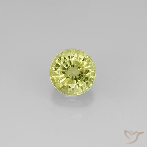 0.71ct Naturale Giallo medio Granato grossularite, Rotondo, VS