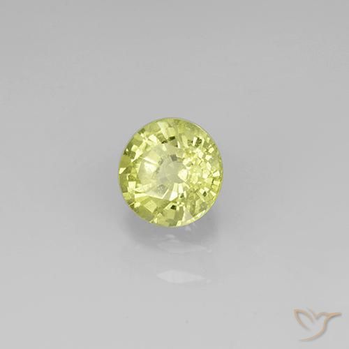 Granato grossularite Giallo medio naturale da 0.71 ct, Rotondo, VS