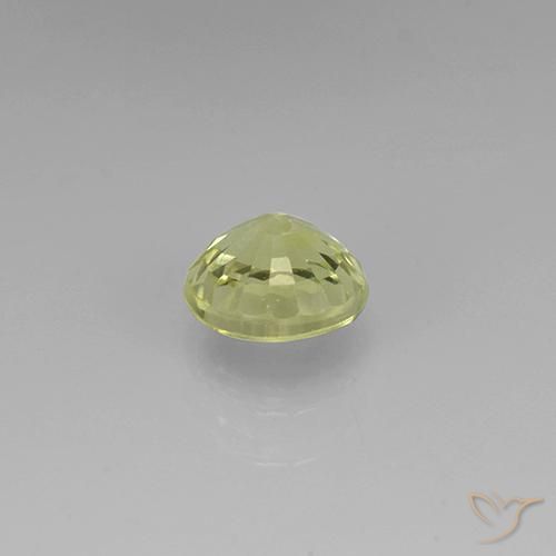 Granato grossularite Giallo chiaro naturale da 0.72 ct, Rotondo, VS