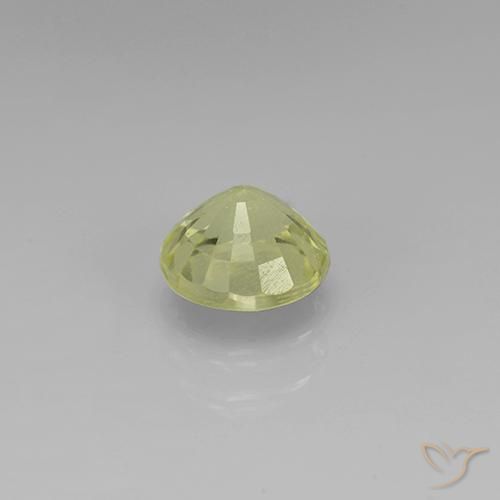 Granato grossularite Giallo chiaro naturale da 0.74 ct, Rotondo, VS