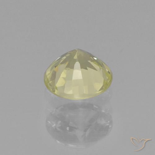 Granato grossularite Giallo chiaro naturale da 0.60 ct, Rotondo, VVS