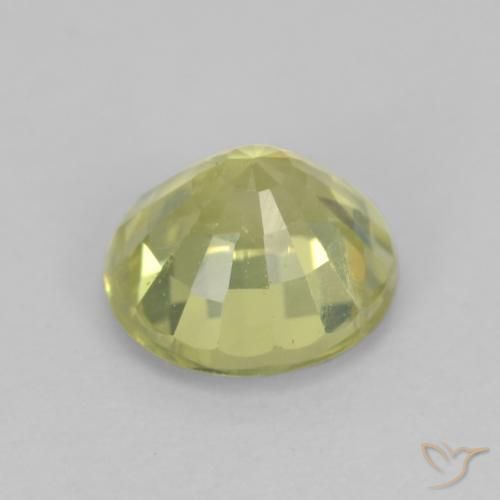 Granato grossularite Giallo medio-chiaro naturale da 0.65 ct, Rotondo, VVS-VS