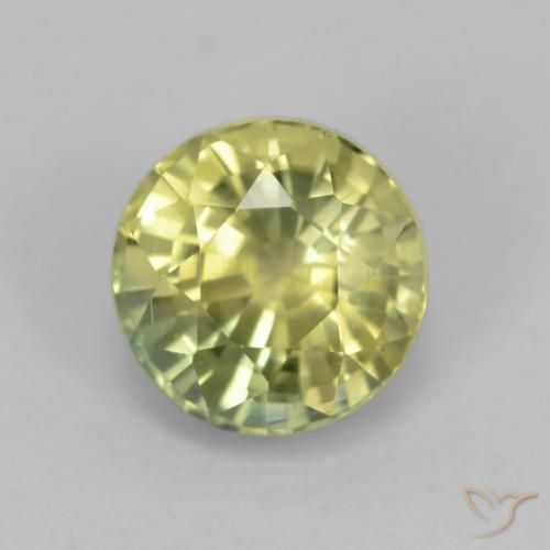 0.69ct Naturale Giallo medio Granato grossularite, Rotondo, VVS-VS