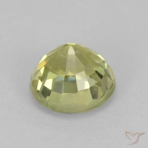 Granato grossularite Giallo medio naturale da 0.69 ct, Rotondo, VVS-VS